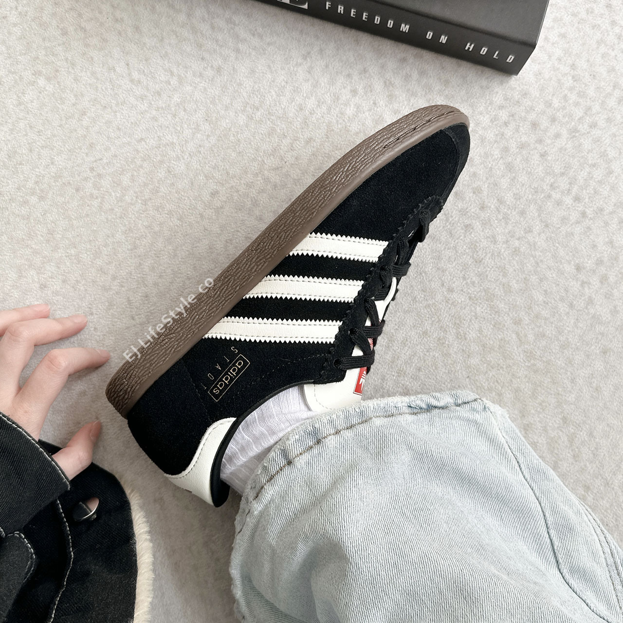 ADIDAS ORIGINALS STADT 黑奶油 黑色 紅標 焦糖底 麂皮 男女鞋 JR6344 / 現＋調