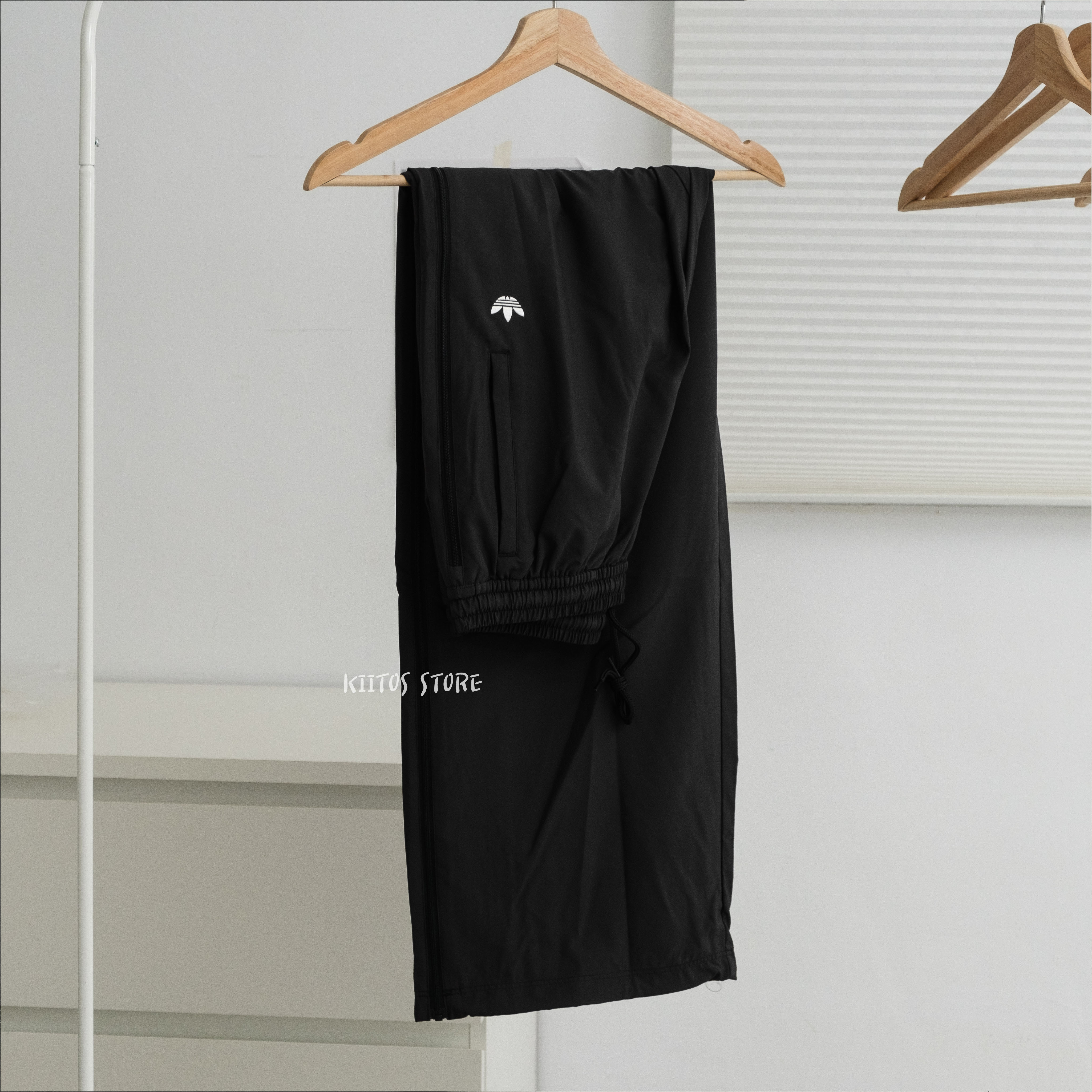 ADIDAS ADILENIUM SEASON 3 拉鍊 運動 風衣 長褲 JX9206 黑色