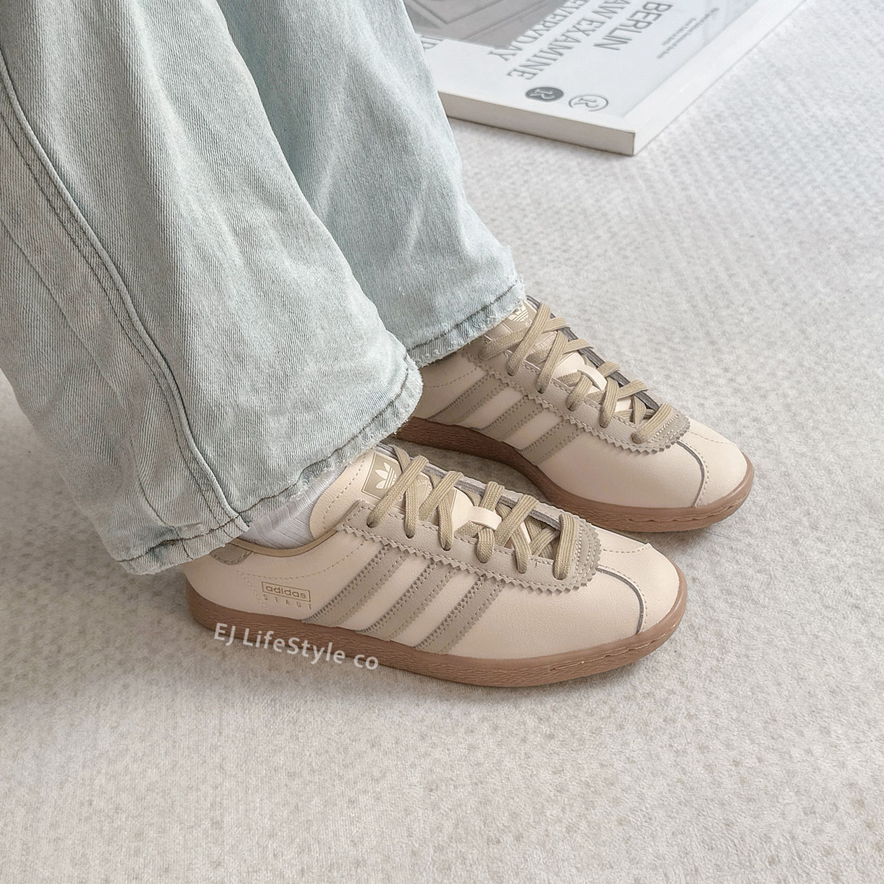 ADIDAS ORIGINALS STADT 淡奶茶 粉杏 大地色 焦糖底 男女鞋 JR8313 / 現貨+預購