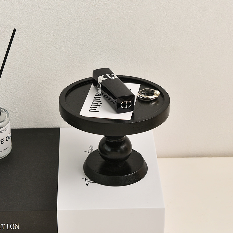 《5702》黑色復古木質飾品盤/香薰托盤