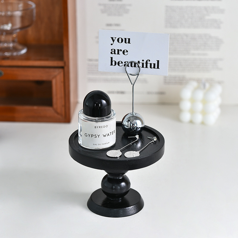 《5702》黑色復古木質飾品盤/香薰托盤