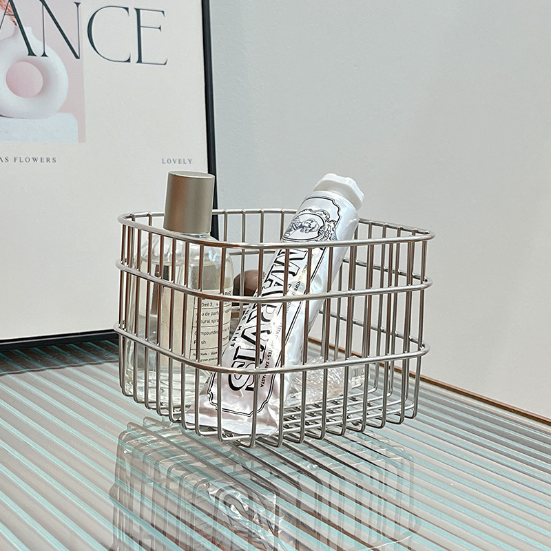 《5703》INS風不鏽鋼正方形收納籃