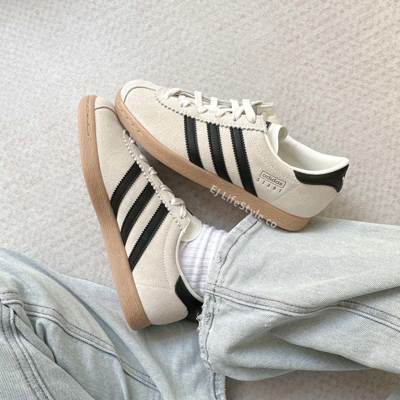 ADIDAS ORIGINALS STADT 奶油芝麻 米灰 米白 焦糖底 麂皮 男女鞋 JR6343 / 預購