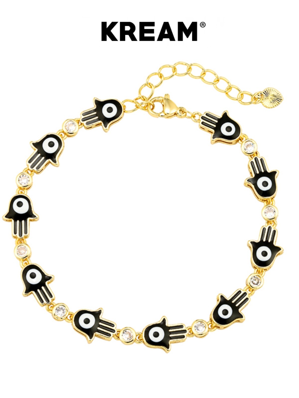 KREAM 多巴胺 彩色 法蒂瑪之手 十字 滴膠手鍊