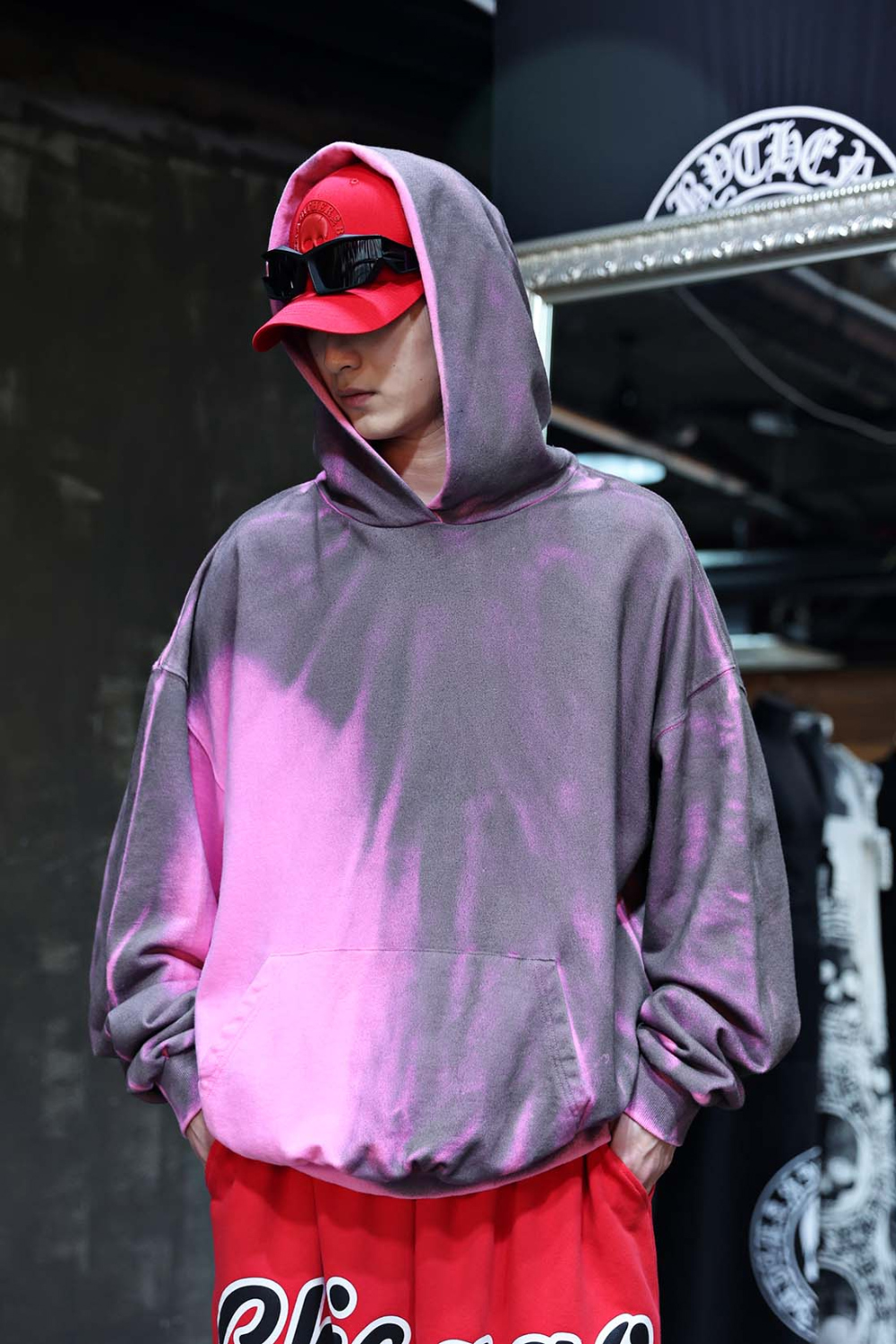 水洗暈染連帽衫