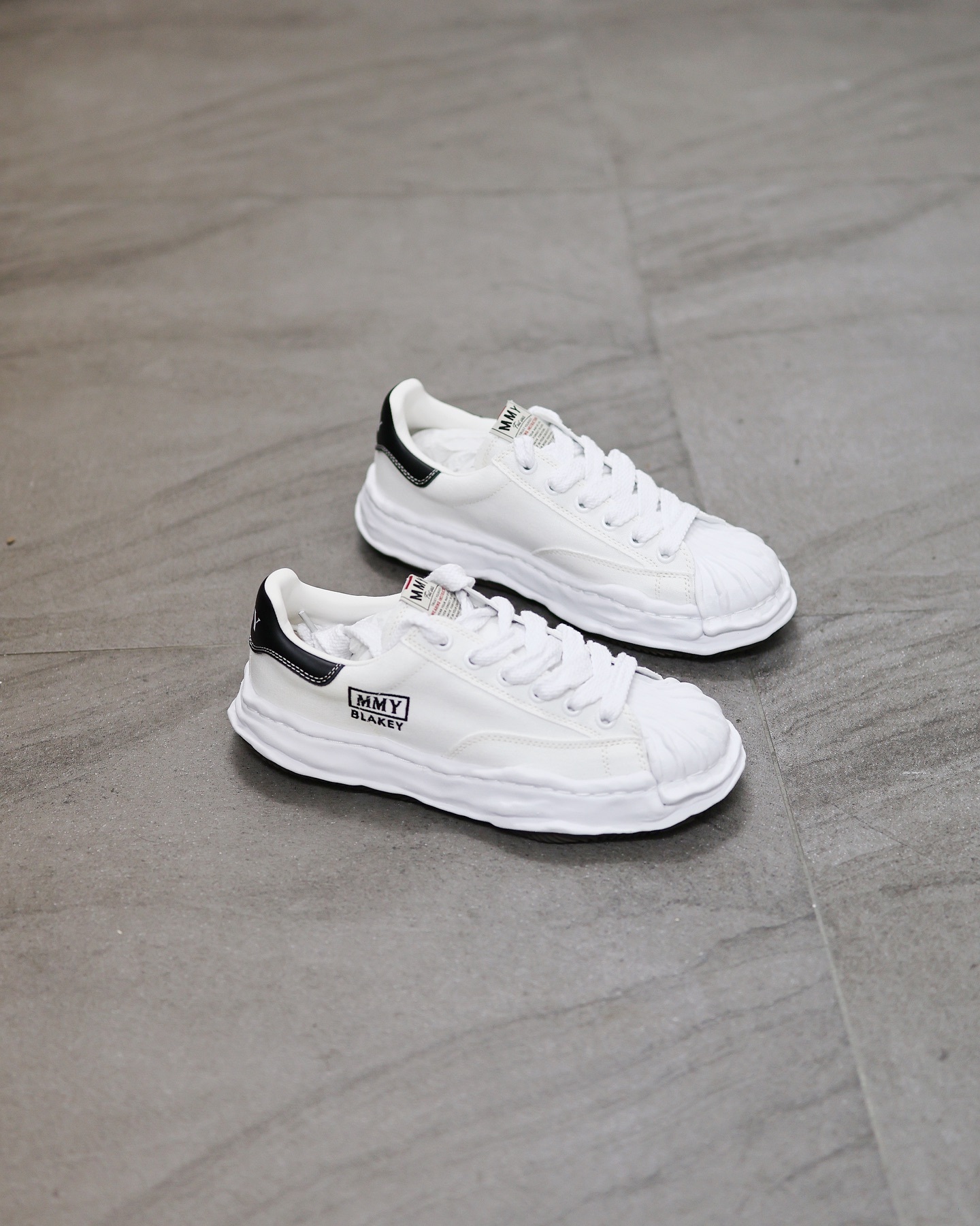 MIHARA YASUHIRO MMY ”BLAKEY“ OG Sole Canvas Low White A08FW735白色