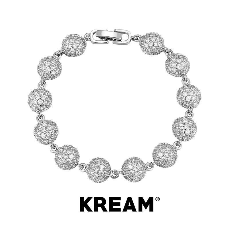 KREAM 滿鑽 圓球 鋯石 手鍊
