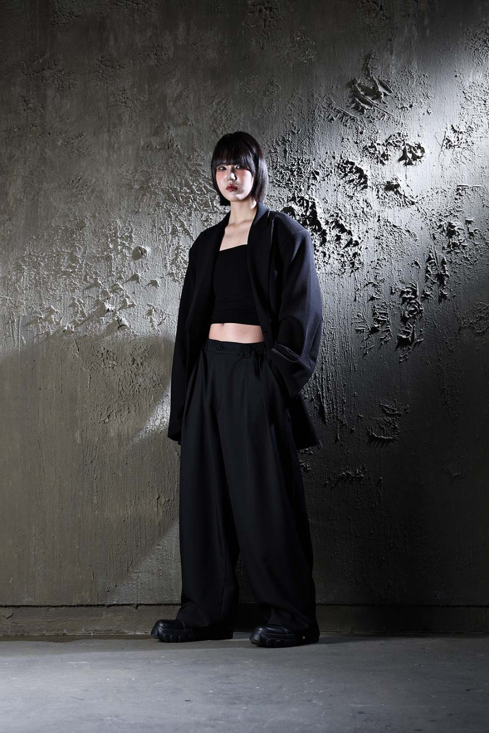 綁帶氣球鬆緊帶休閒褲