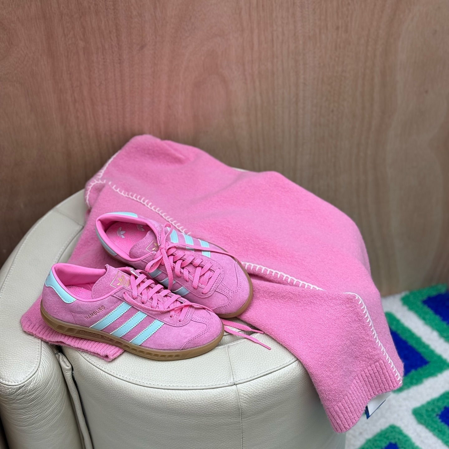 Adidas Originals Hamburg  蒂芬尼綠 緞帶粉 粉色 復古鞋 IH5459