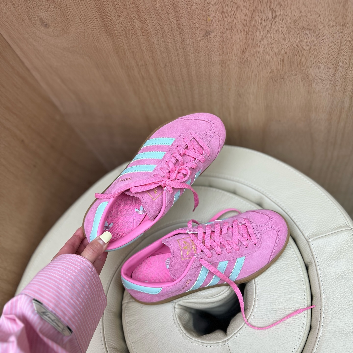 Adidas Originals Hamburg  蒂芬尼綠 緞帶粉 粉色 復古鞋 IH5459