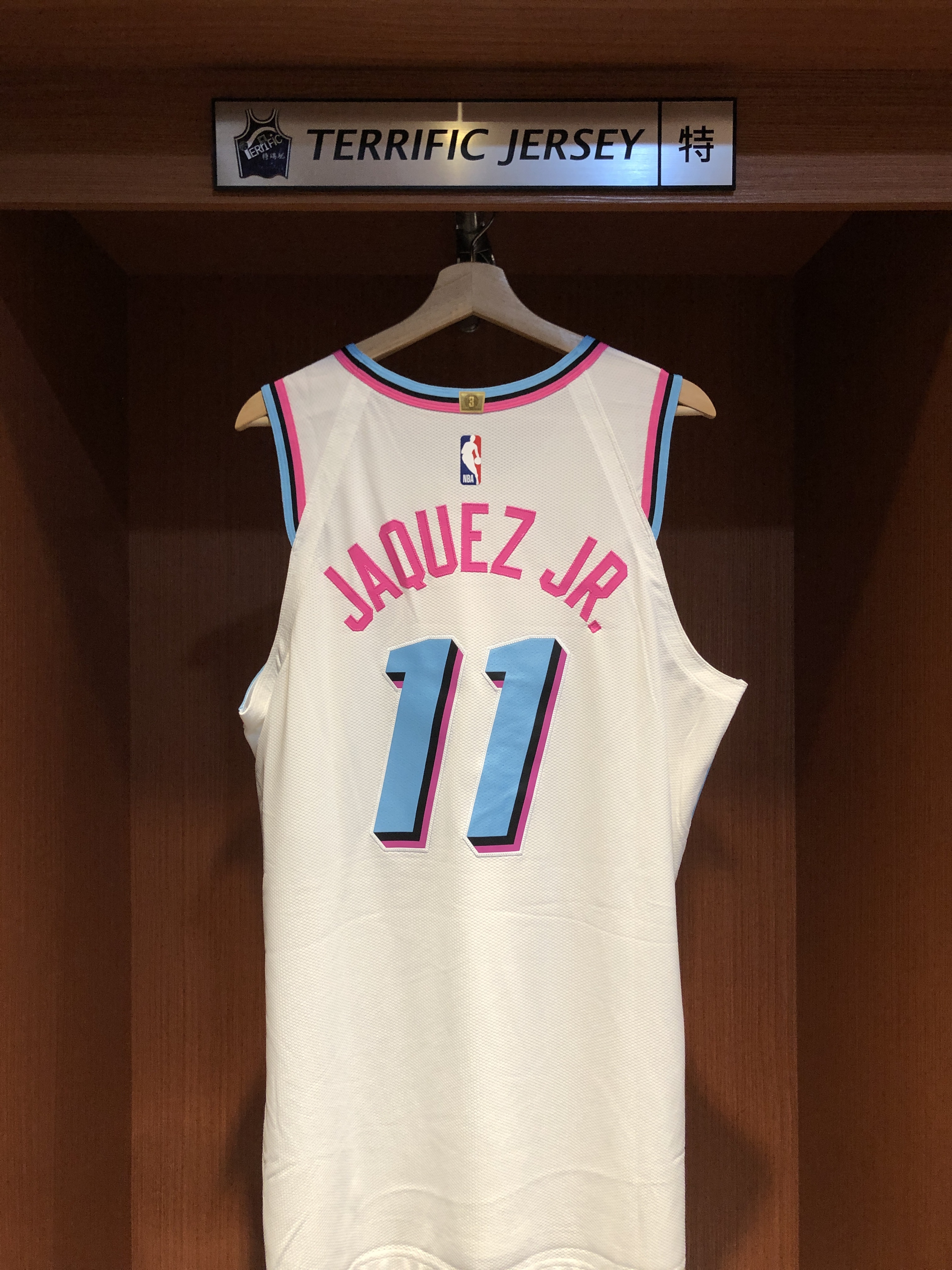 NBA球衣 Jaime Jaquez Jr. 邁阿密熱火城市 白南灣 City Nike Authentic 球員版 電繡 含贊助商標