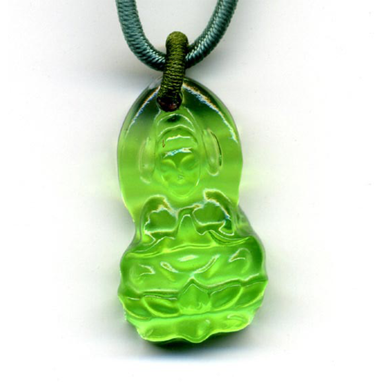 鹿港窯水晶琉璃｜靜願小項鍊 靜心安穩福慧雙修開運納福