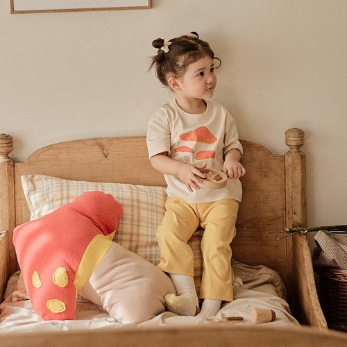 DTD X CHUBBY CHEEKS CLUB 蘑菇樂園系列-有機棉短袖&長褲上下套裝