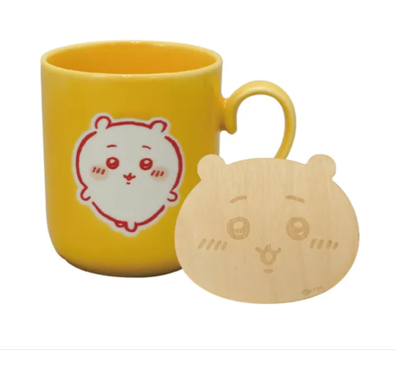 日本chiikawa瓦杯連天然木杯墊 (非日本製)