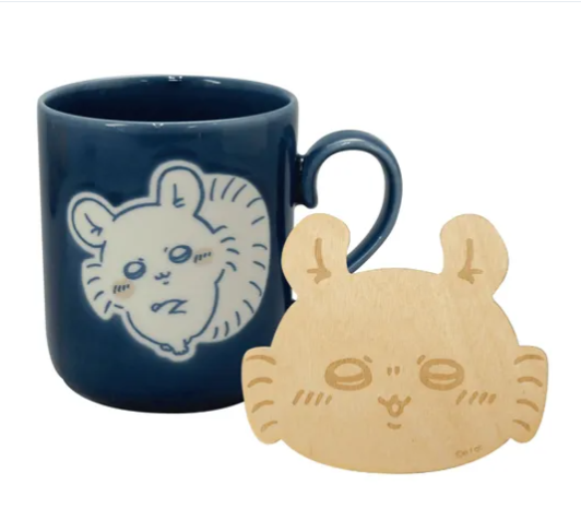 日本chiikawa瓦杯連天然木杯墊 (非日本製)