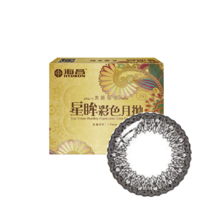 海昌星眸孔雀彩色月拋孔雀黑(1片）