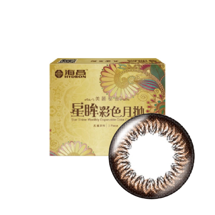 海昌星眸孔雀彩色月拋孔雀可可(1片）