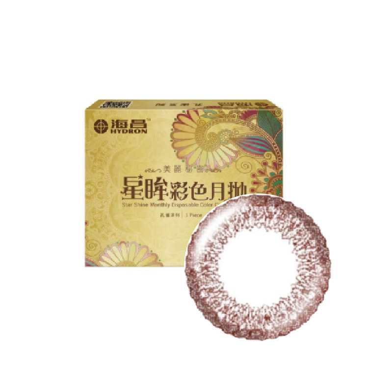 海昌星眸孔雀彩色月拋孔雀棕(1片）