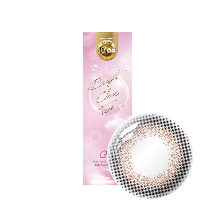 海昌純粹氧矽水膠彩色日拋(10片)純粹黑