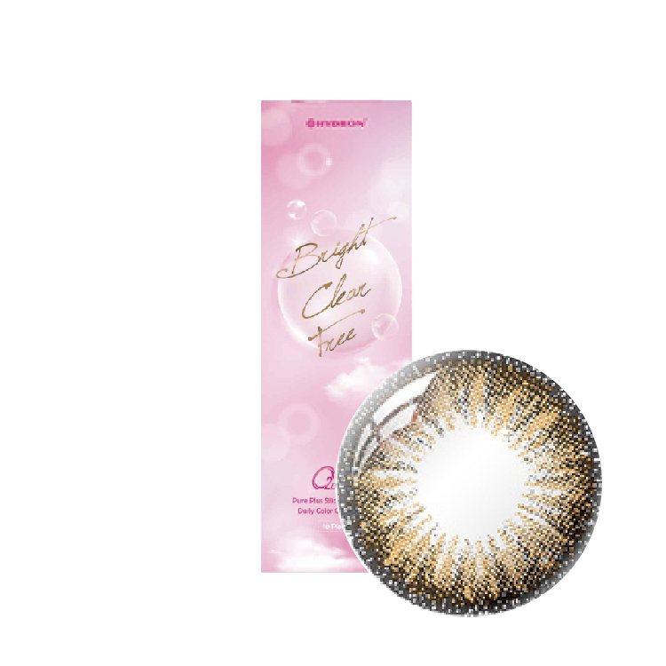 海昌純粹氧矽水膠彩色日拋(10片)純粹可可