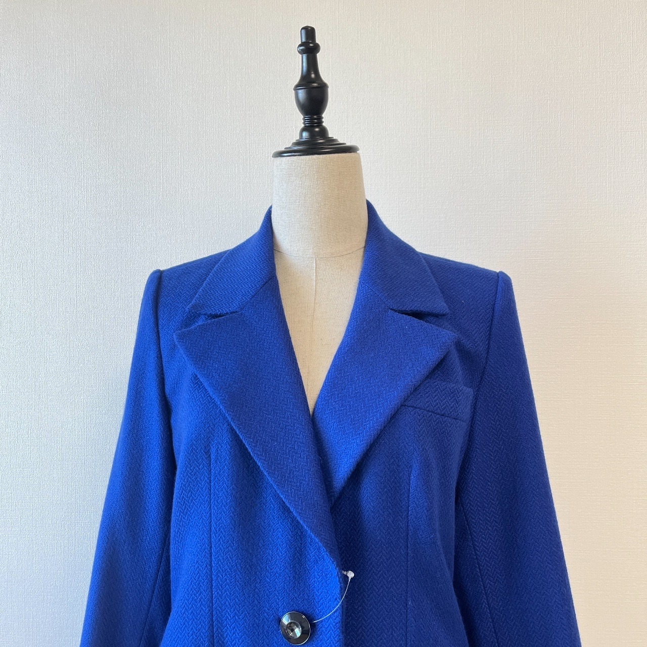 寶藍色薄身羊毛西裝外套