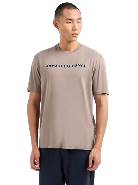 【Armani】絨毛立體標誌短袖  米 