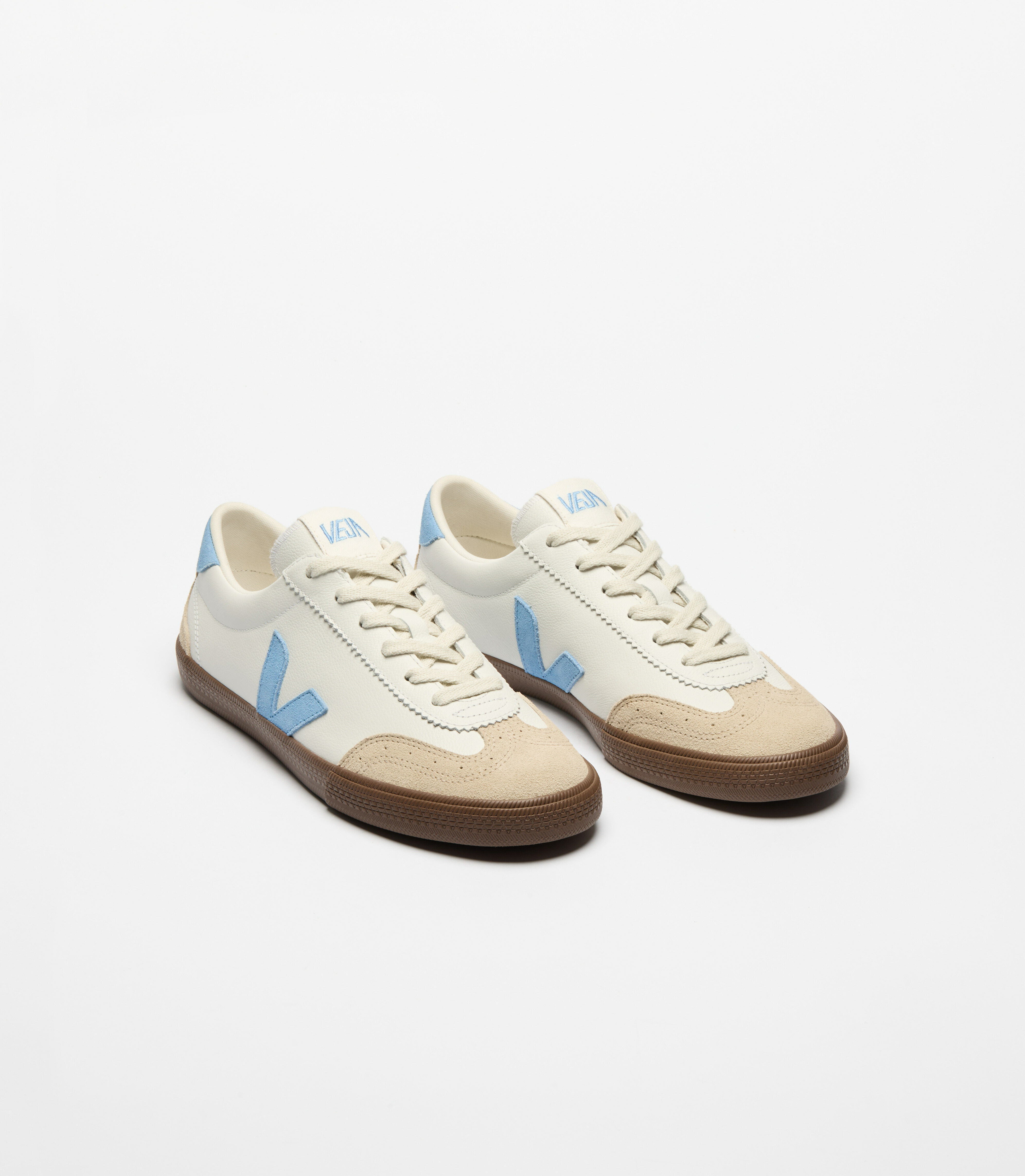 VEJA 復古休閒鞋｜Volley  (白/水藍)