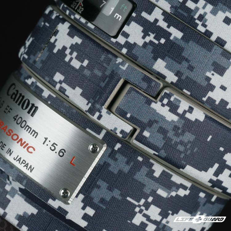 數位迷彩質感貼膜特寫，LIFE+GUARD 設計風格