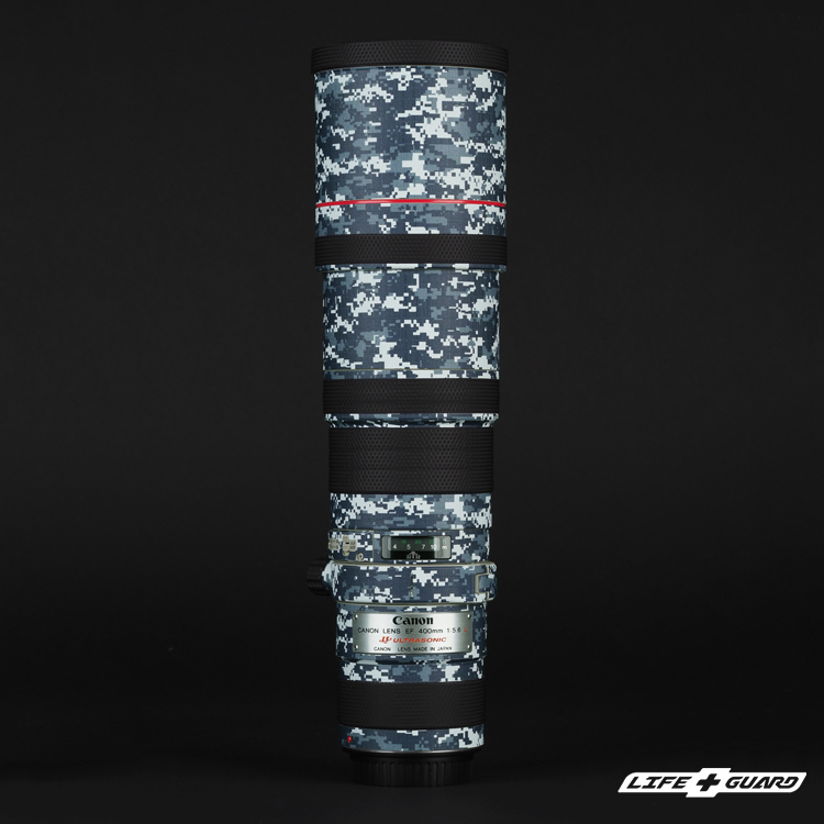 LIFE+GUARD 鏡頭貼膜安裝示意，適用 Canon EF 400mm F5.6 L USM