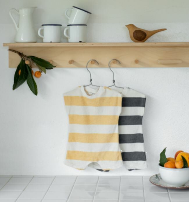 1+ in the family 毛圈布條紋連身衣 MARCO petroleum