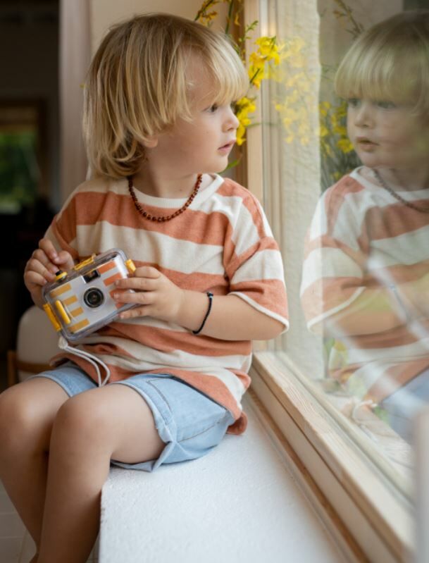 1+ in the family 毛圈布條紋上衣 RICARDO coral