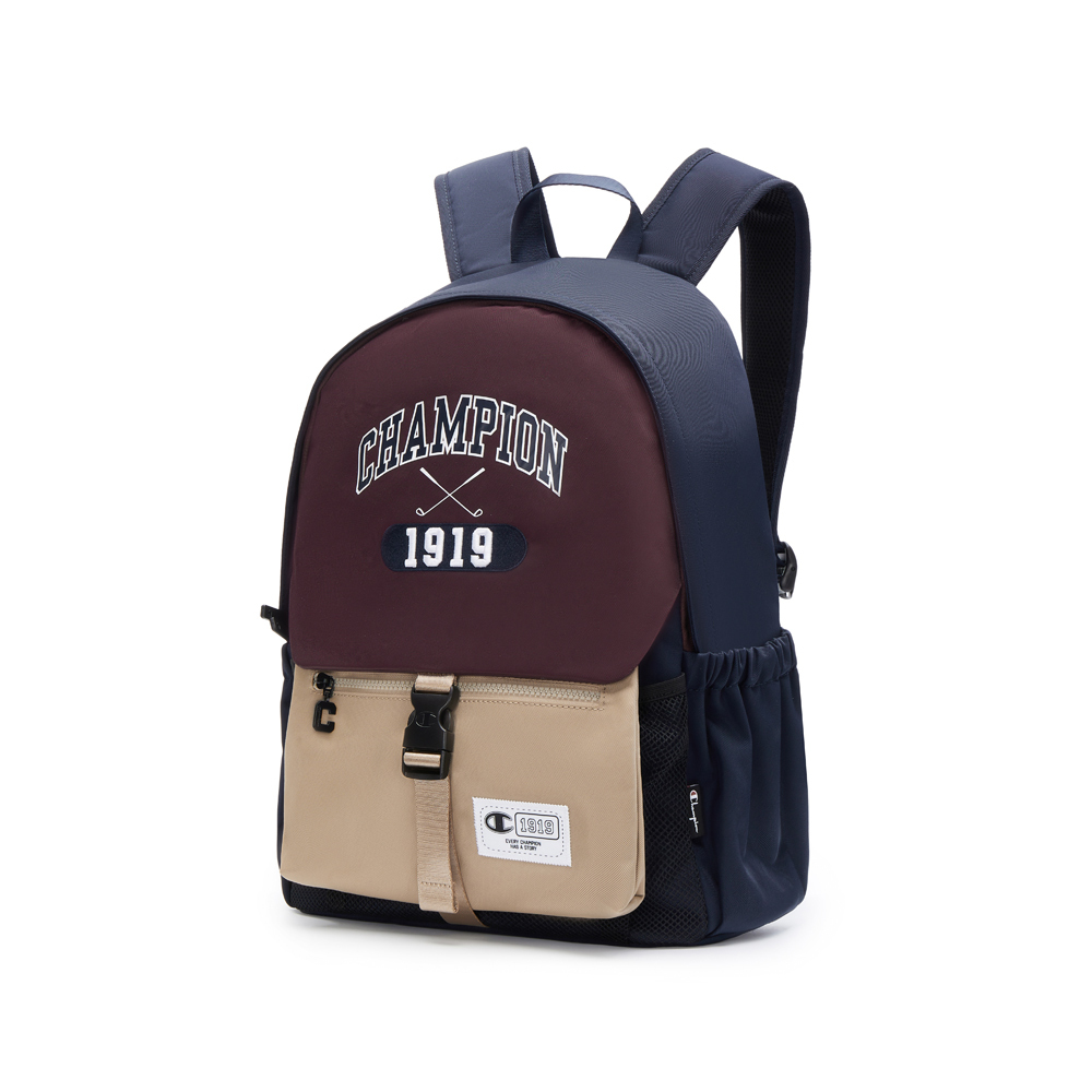 中性-C-LIFE學院風多工收納後背包-深紅色/米色（U5AACPU07L1）