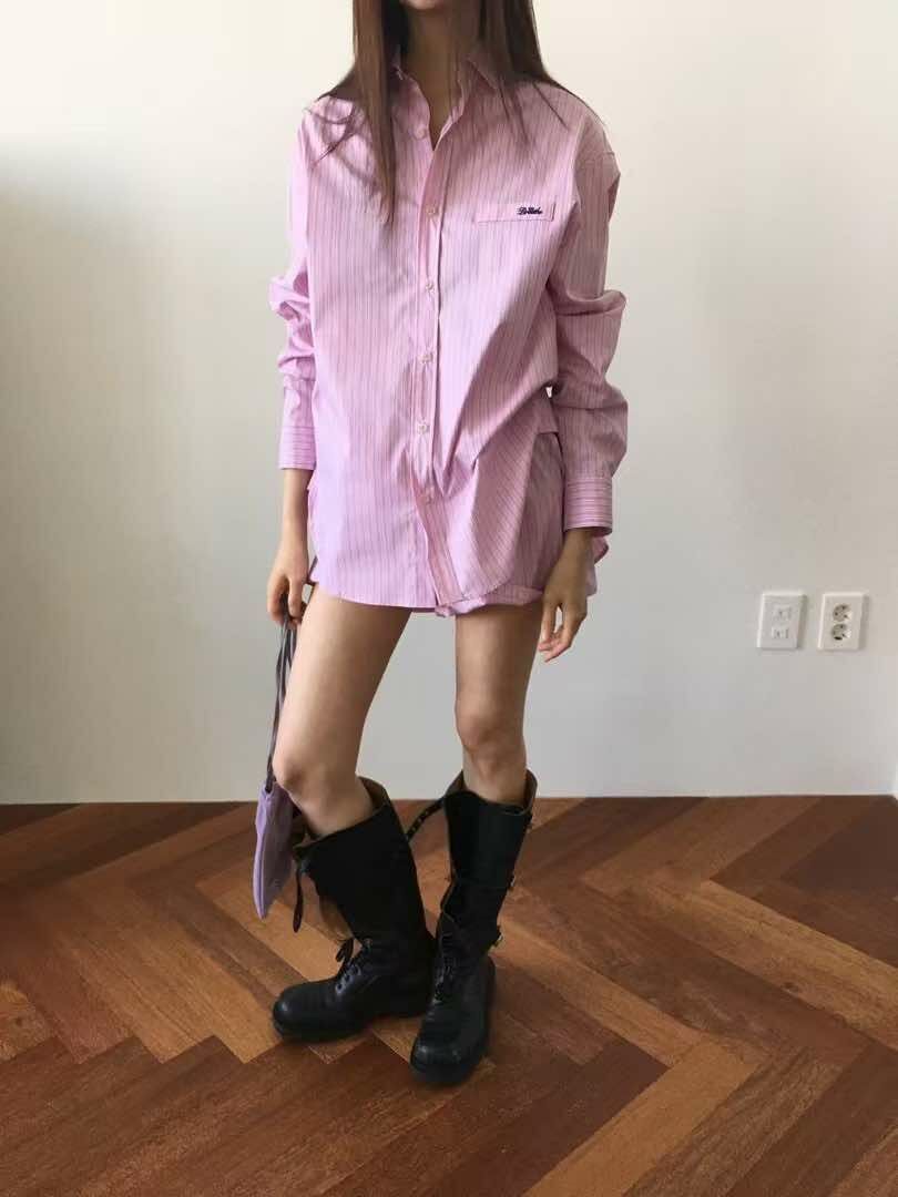 MA51 時髦直條紋襯衫短褲套裝