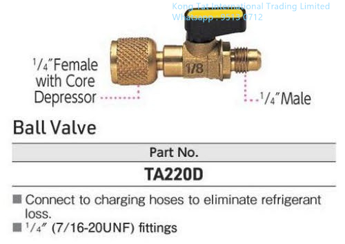 TASCO TA220D 球閥 1/4" X 1/4" 安全閥