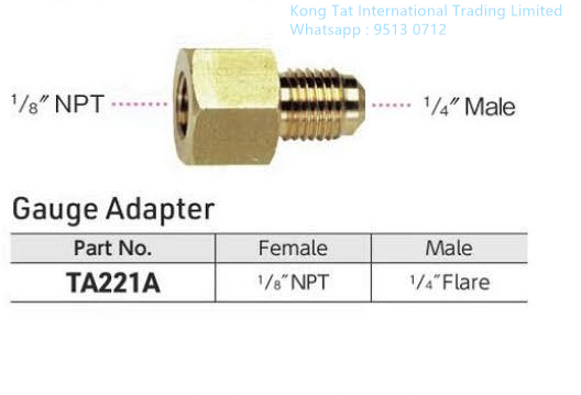 TASCO TA221A 儀表適配器 1/8" X 1/4" 刁士