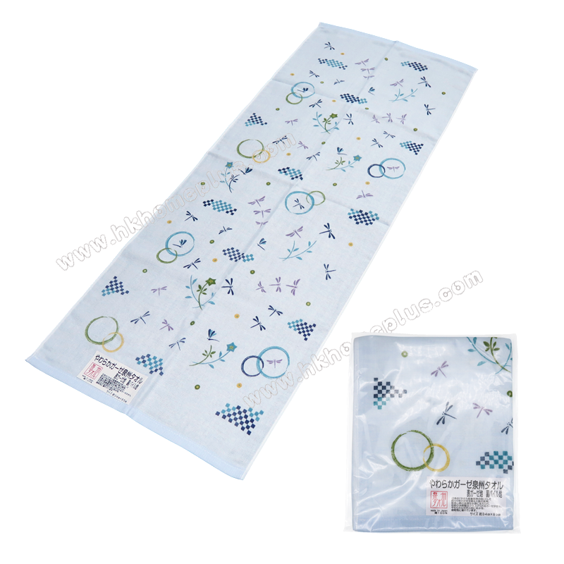 泉州毛巾: 日本製 印花紗布面毛巾底面巾 4920204