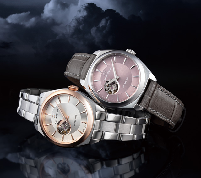 Orient Star 東方之星 Automatic Watch Semi-skeleton, Mechanical, Made in Japan, Open Heart RK-ND0101S 香檳金 , RK-ND0103N 粉紅色  , Mechanical Automatic Watch 女士 自動手錶，半鏤空 機械自動手錶 日本製造