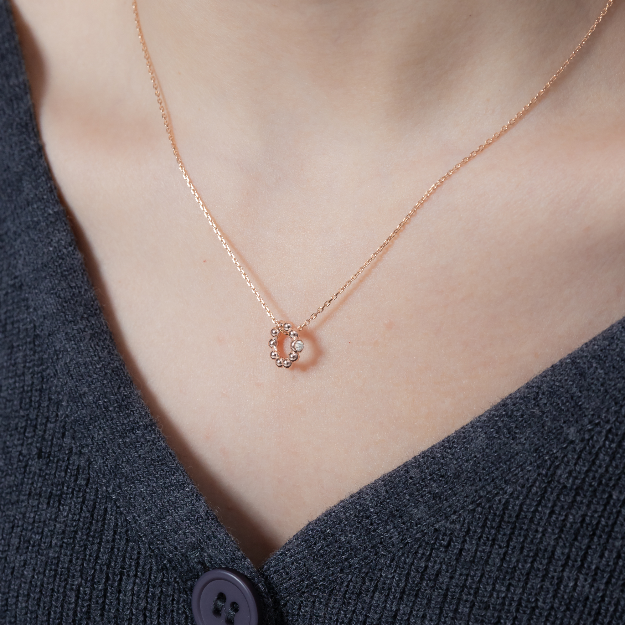 波堤月光石圈圈串飾