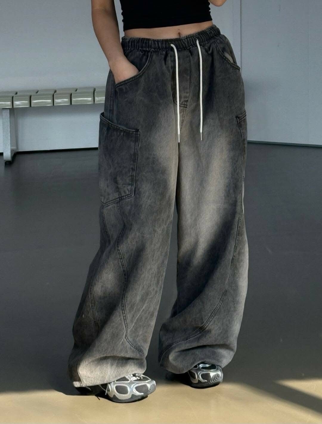 UNUSED 工裝 設計 氣球版型 #牛仔褲