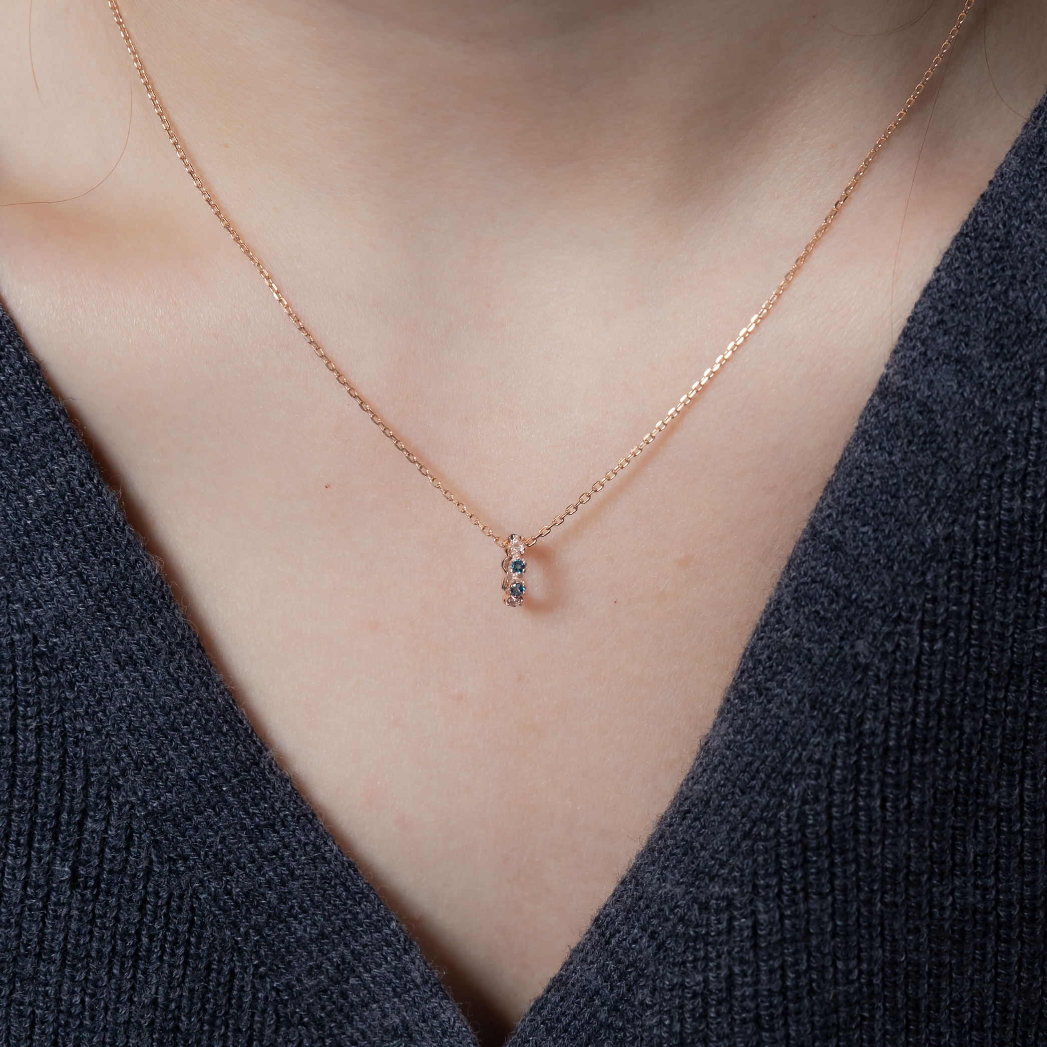 整圈小花倫敦白托帕石圈圈串飾