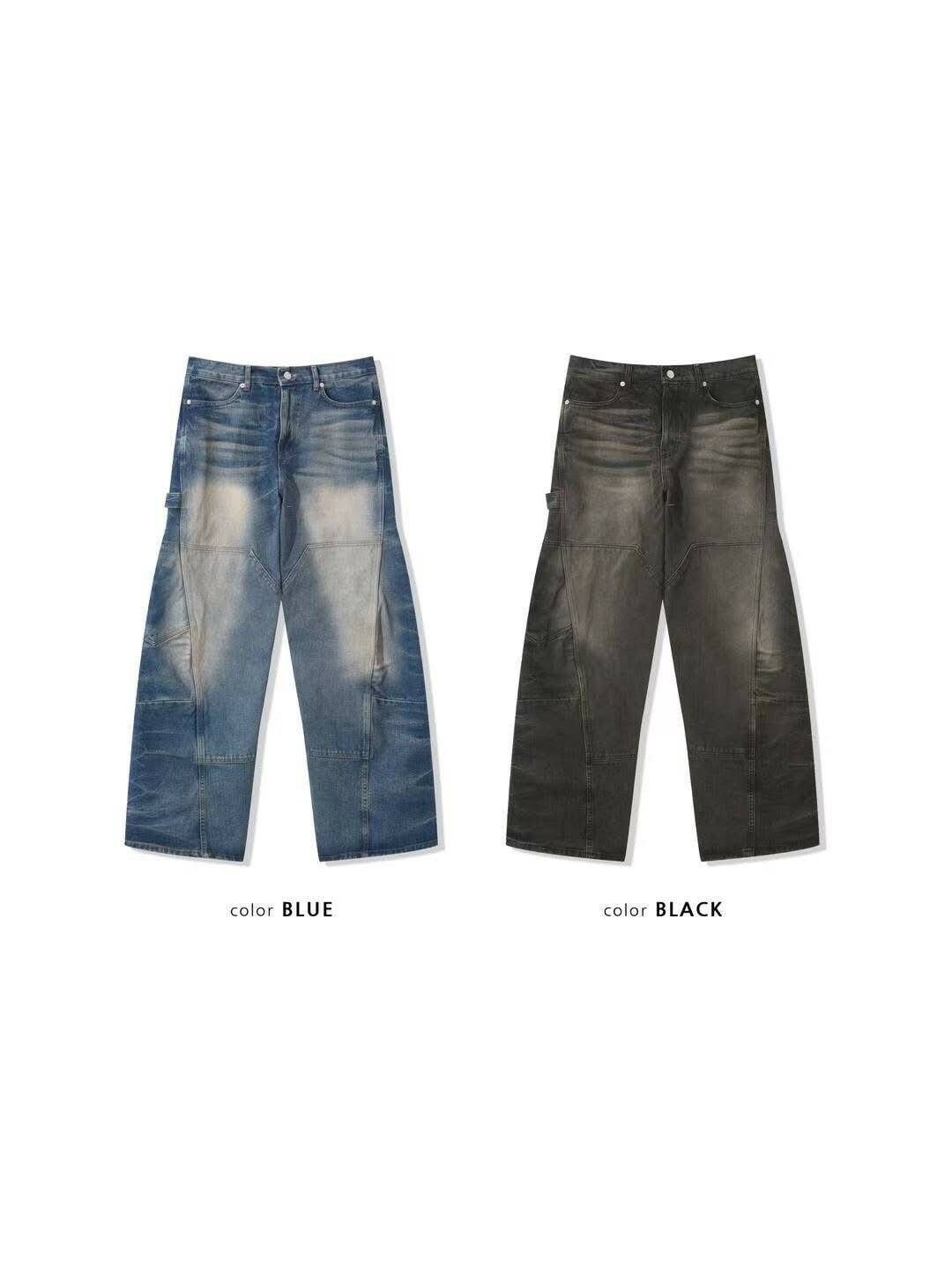 UNUSED 水洗 斜切 設計感 #牛仔褲