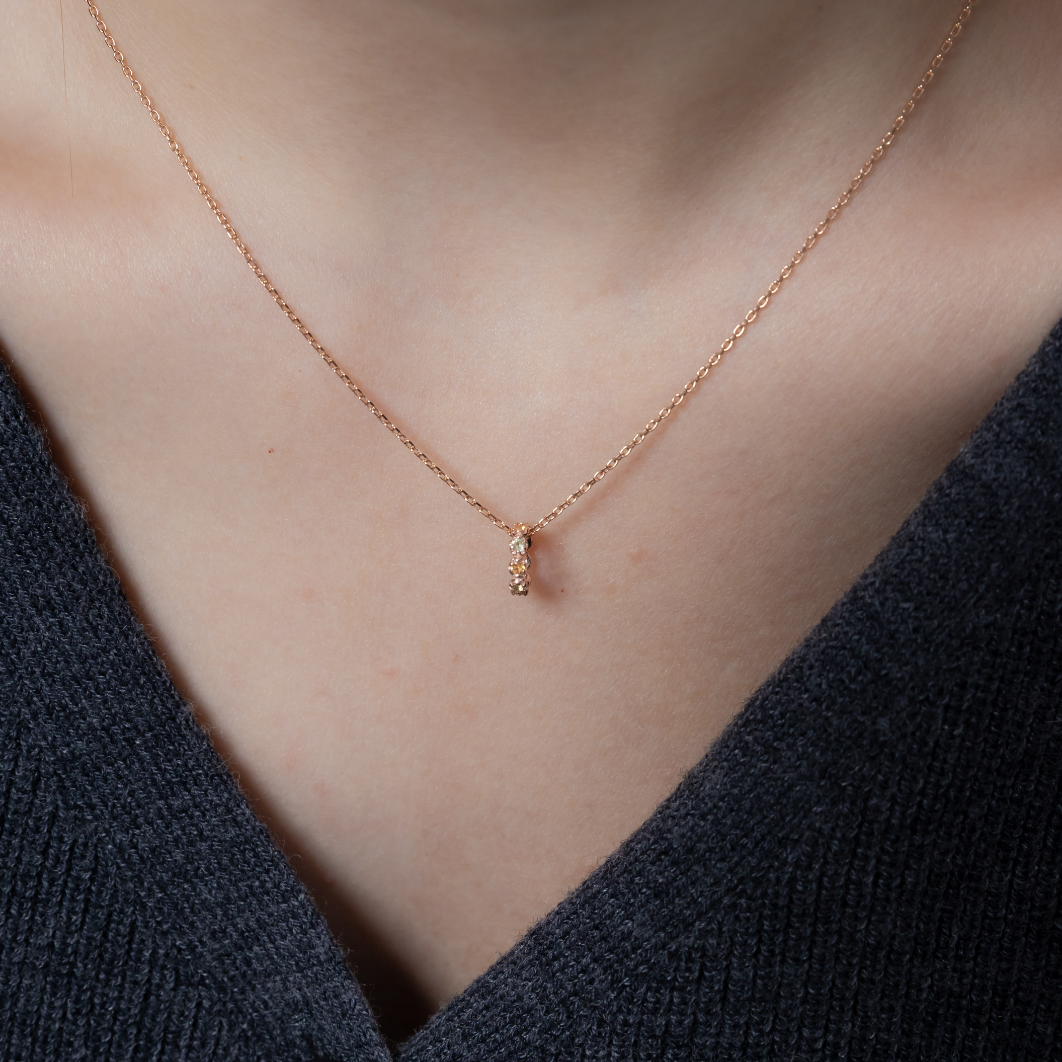 整圈小花橄欖石黃水晶圈圈串飾