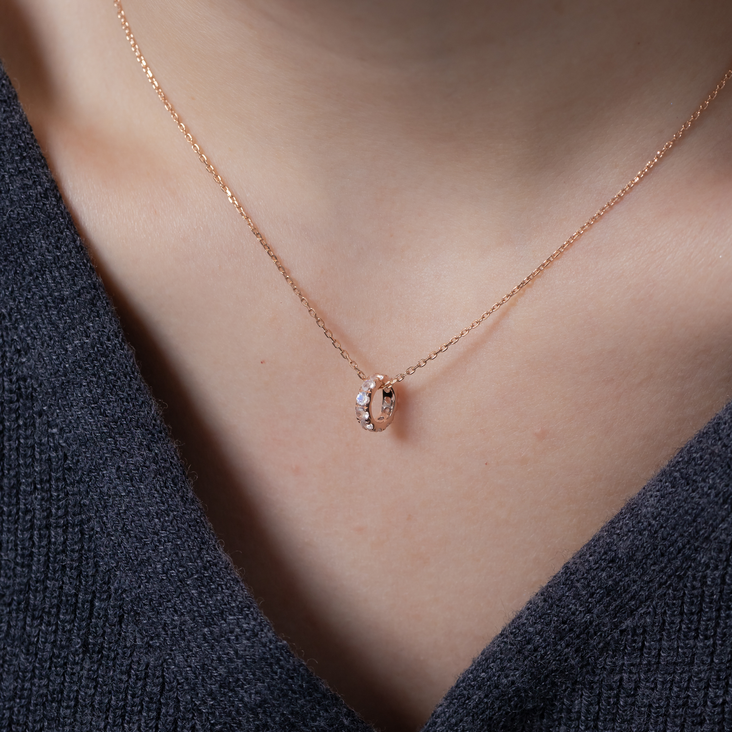 經典整圈月光石圈圈串飾