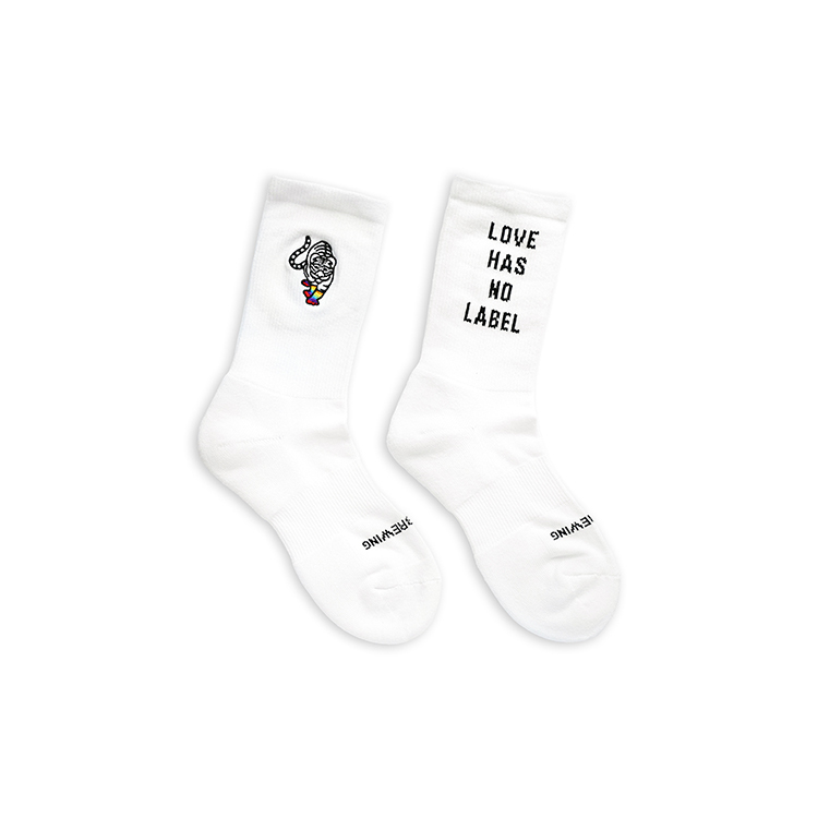 Rainbow Tiger Thick Sole Crew Socks