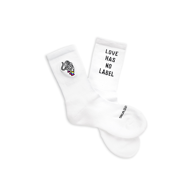 Rainbow Tiger Thick Sole Crew Socks