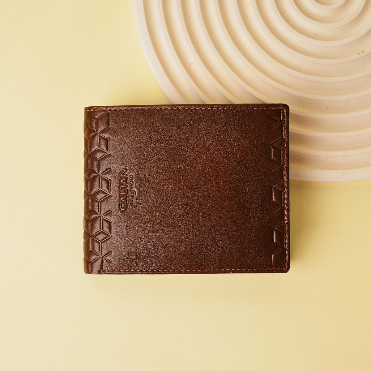 【招財母錢包💰】菱影格紋真皮零錢短夾-兩色(072889)