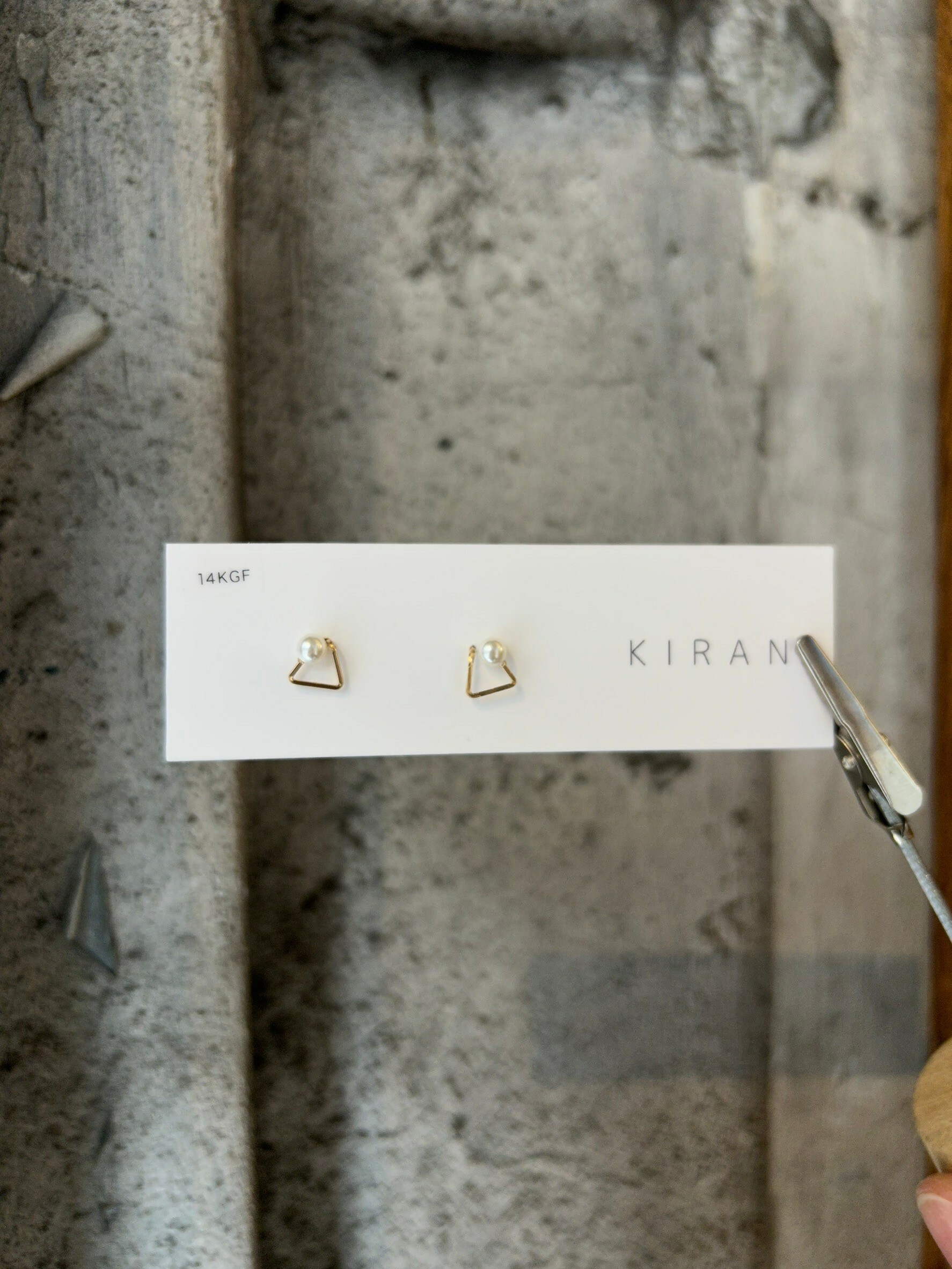 [KIRAN] 三角耳環 | 14KGF