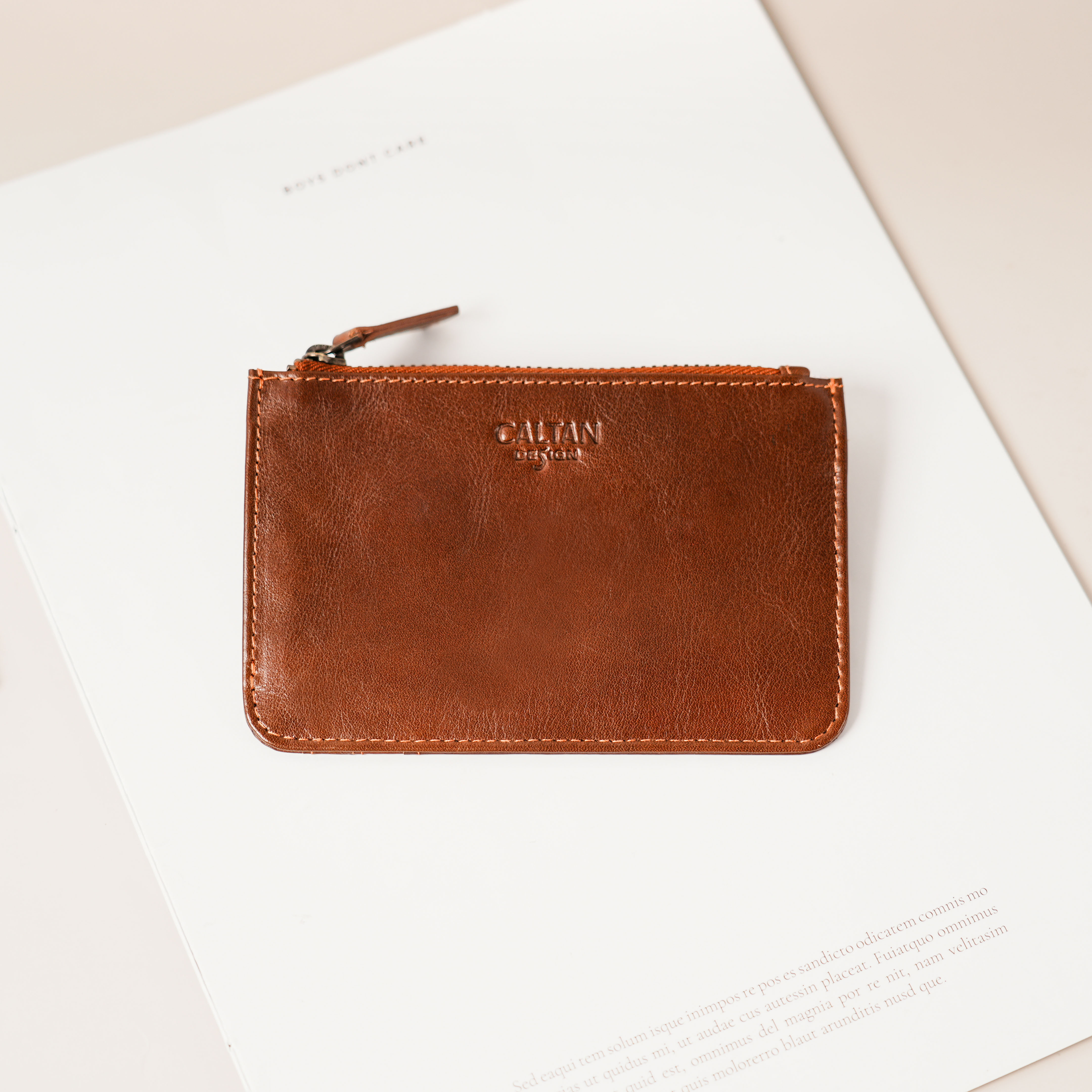 輕薄大容量真皮卡片零錢包-兩色(075298)