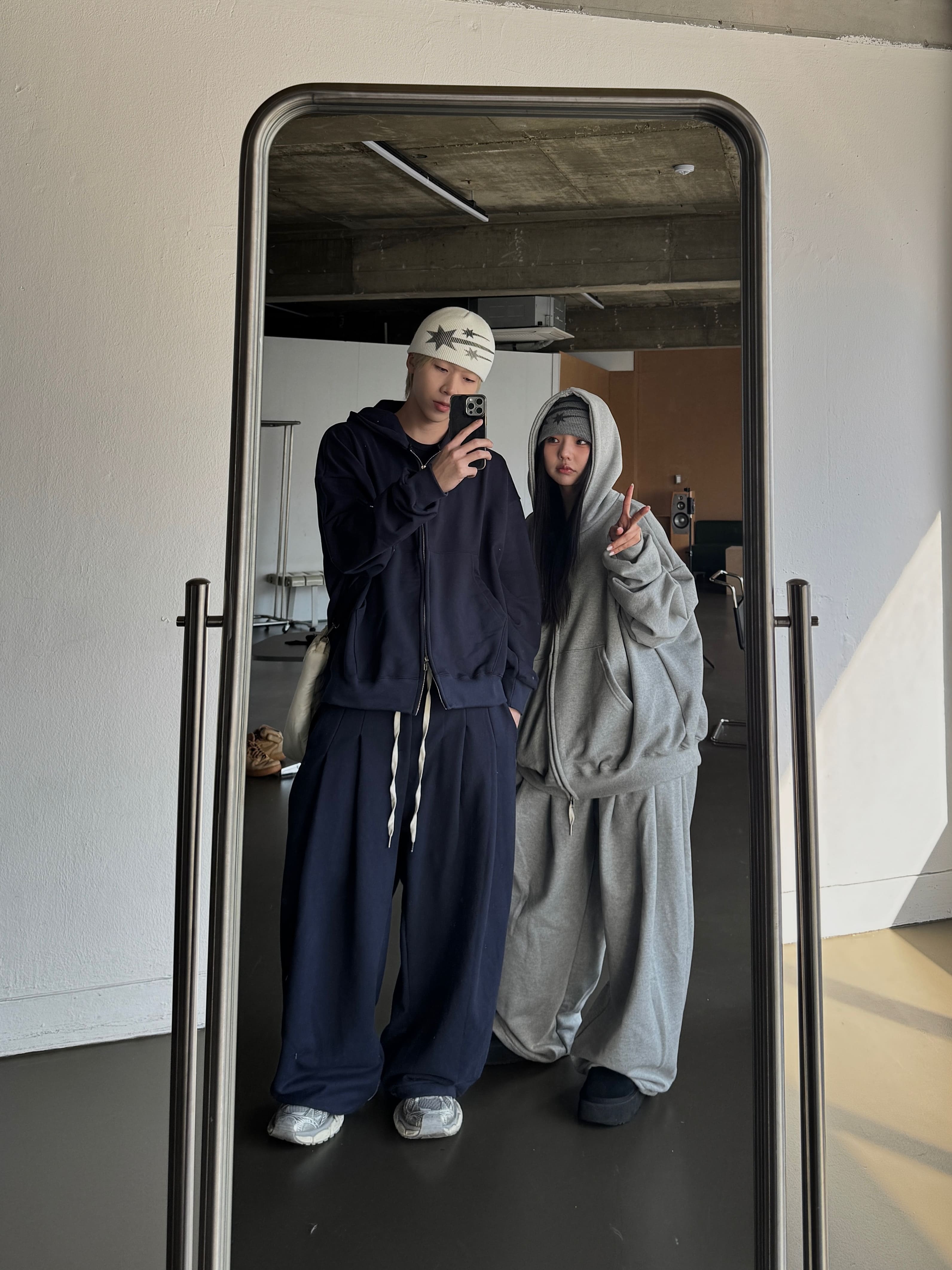 TXT 崔然竣 同款 慵懶 寬鬆 棉褲 套裝