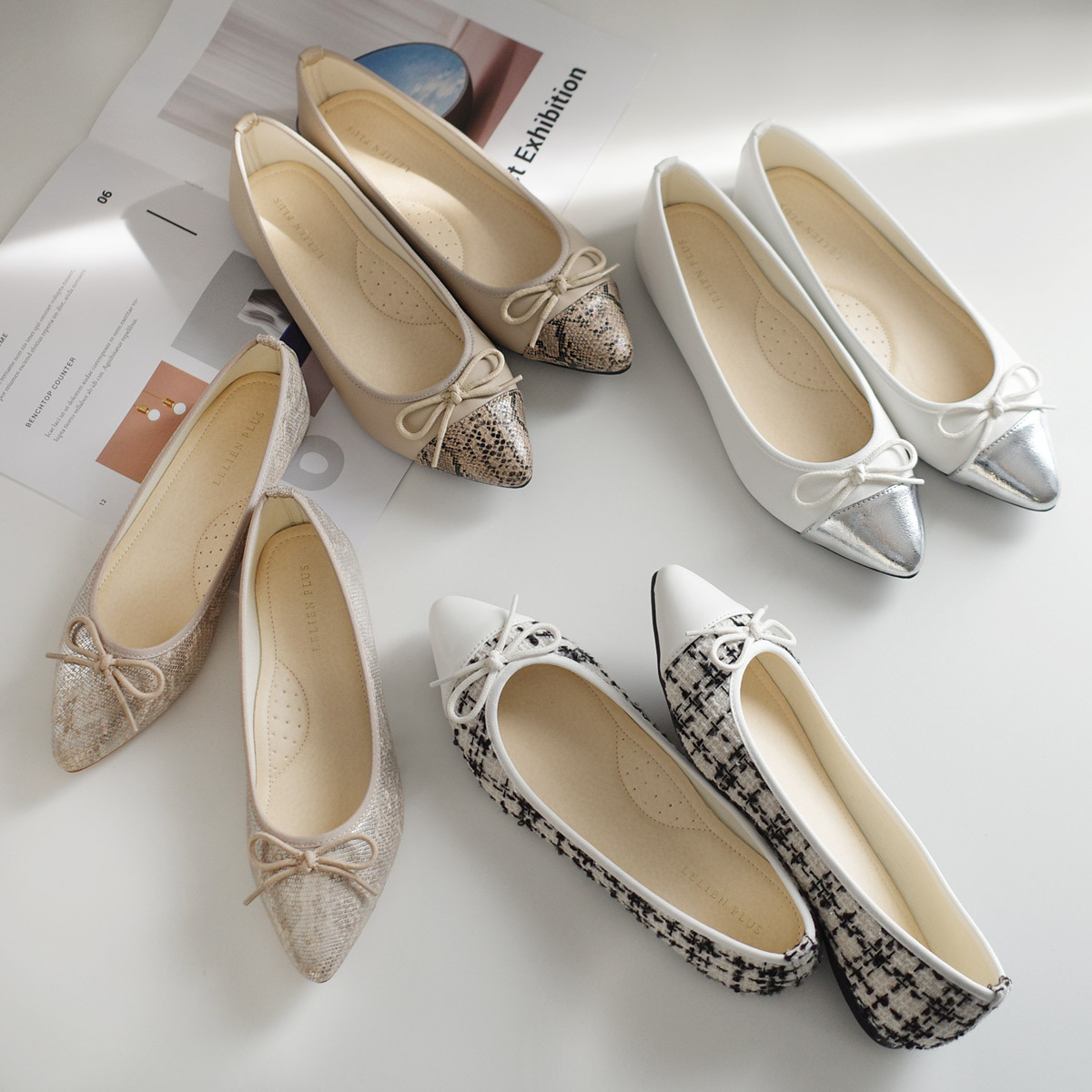 可愛芭蕾舞者 尖頭娃娃鞋 超好走女鞋 春夏色【FX2015-1】